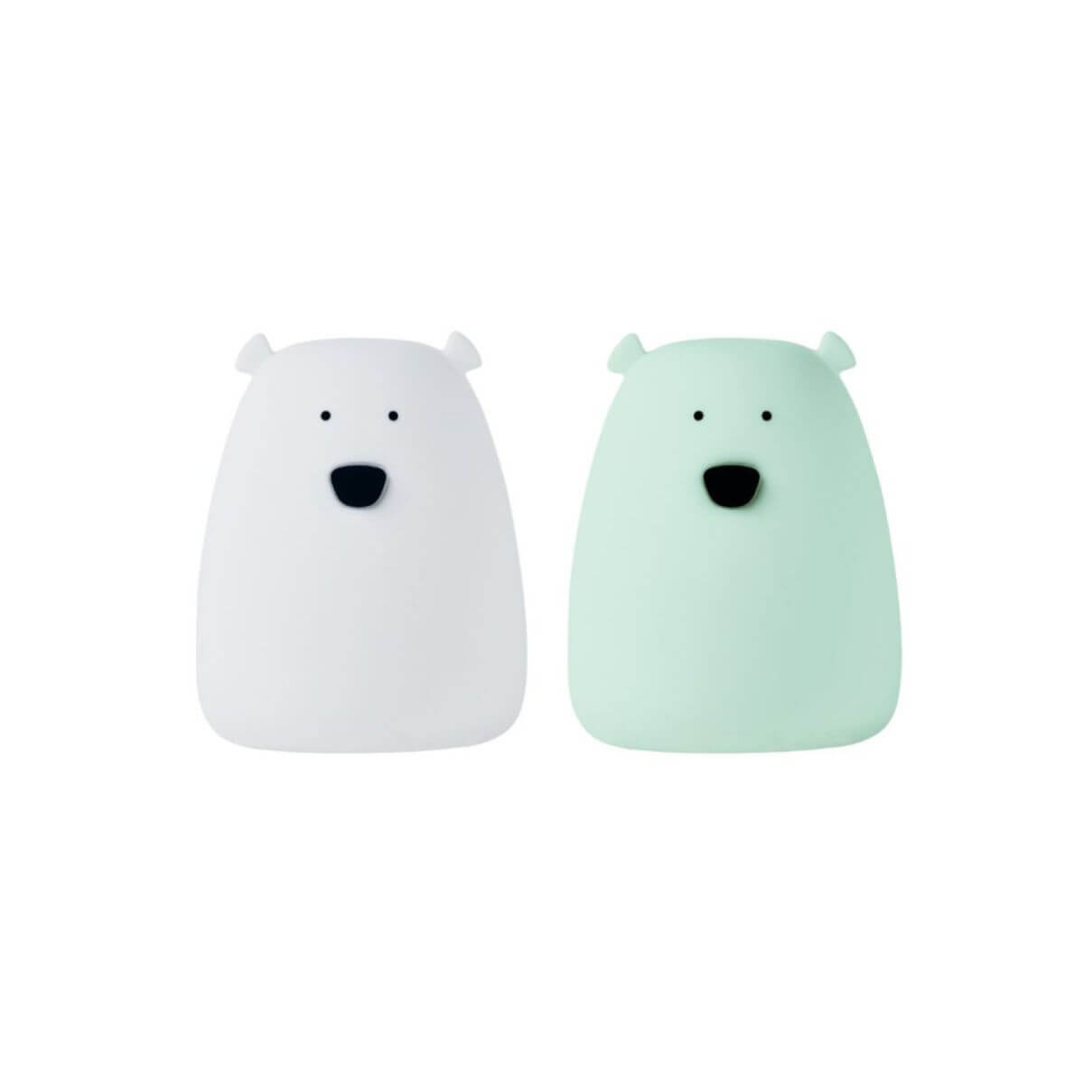 Set Mini Lámparas Oso Blanco y Menta