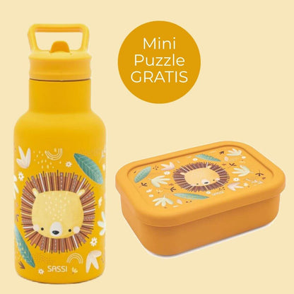 Set Lleó - Ampolla tèrmica + Carmanyola infantil