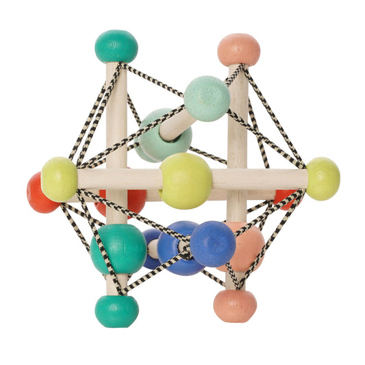 sonajero de madera Skwish Colorpop con bolas de colores Manhattan Toy
