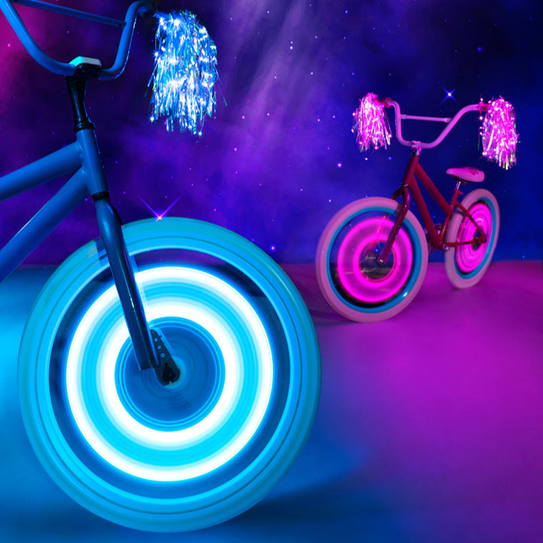 Tubos luminosos para radio de bicicleta infantil Brightz auzl encendidos en la rueda y girando