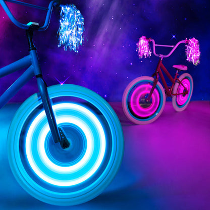 Tubos luminosos para radio de bicicleta infantil Brightz auzl encendidos en la rueda y girando