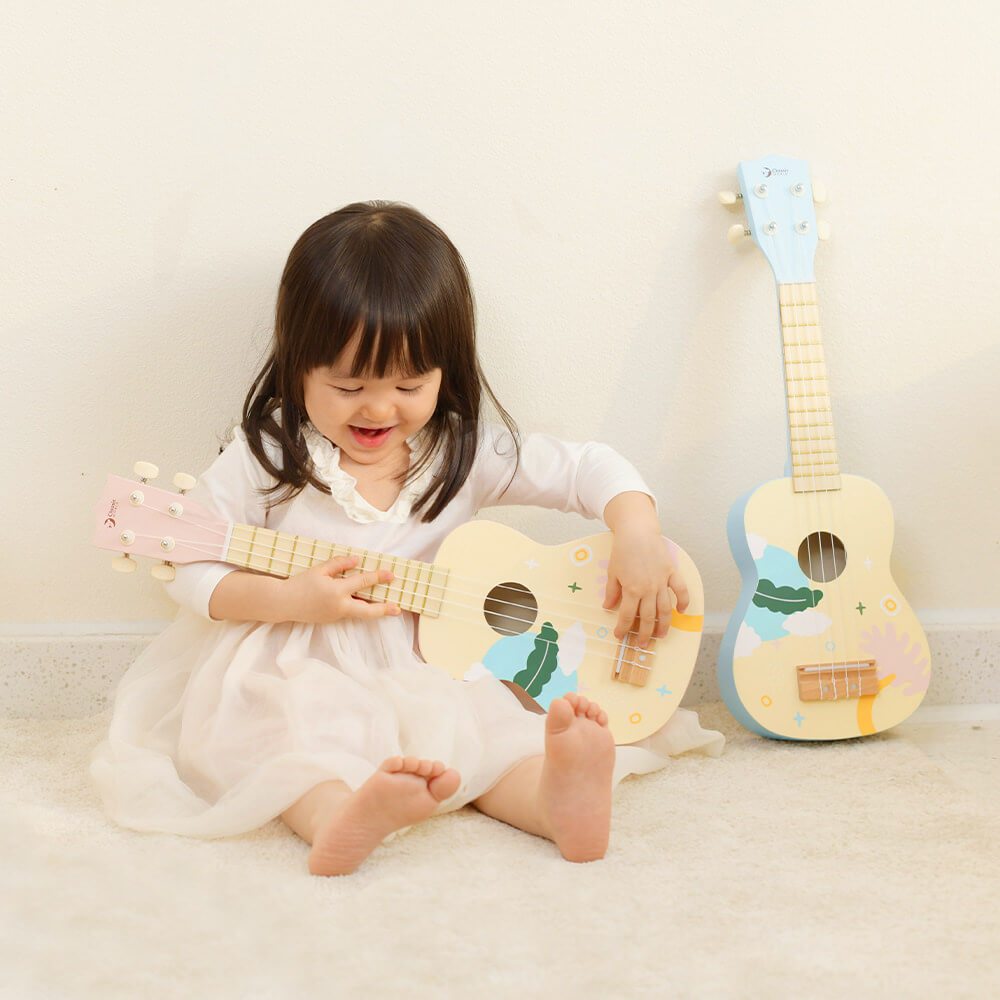 ukelele para niños a partir de 3 años con diseño floral