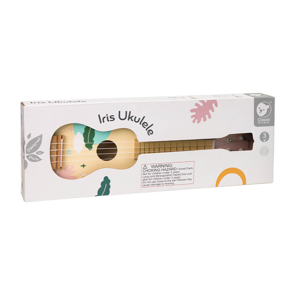 caja del ukelele Iris rosa infantil
