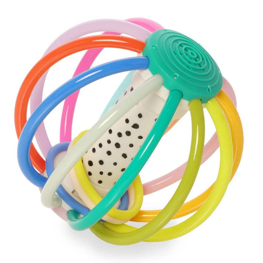 sonajero de aros entrelazados Whistleball Colorpop Manhattan Toy
