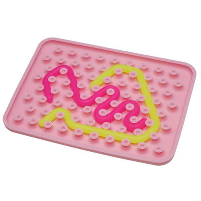 Juego sensorial de silicona Wiggly Toy de color rosa para niños a partir de 3 años