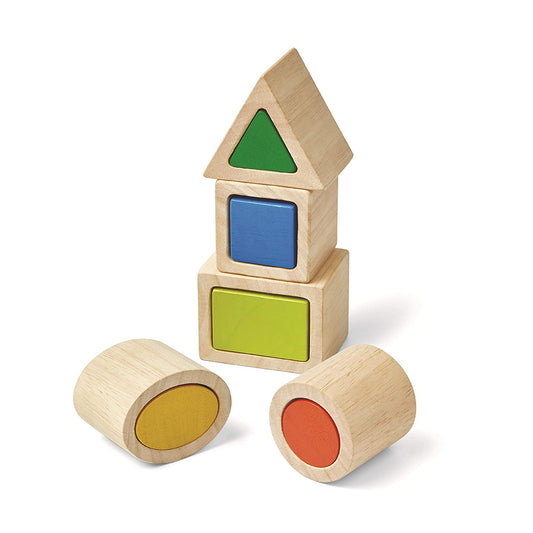 Encajable cajas de formas geométricas Plan Toys