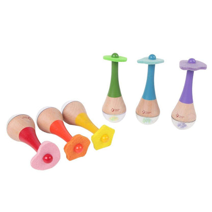 maracas de madera para bebé en 6 colores Classic World