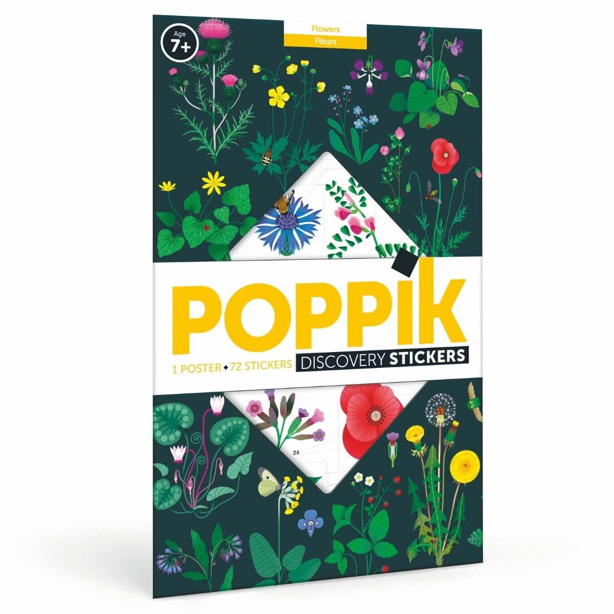 Póster educativo de Pegatinas Flores Poppik