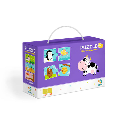 Puzzle Duo Qué comen los animales