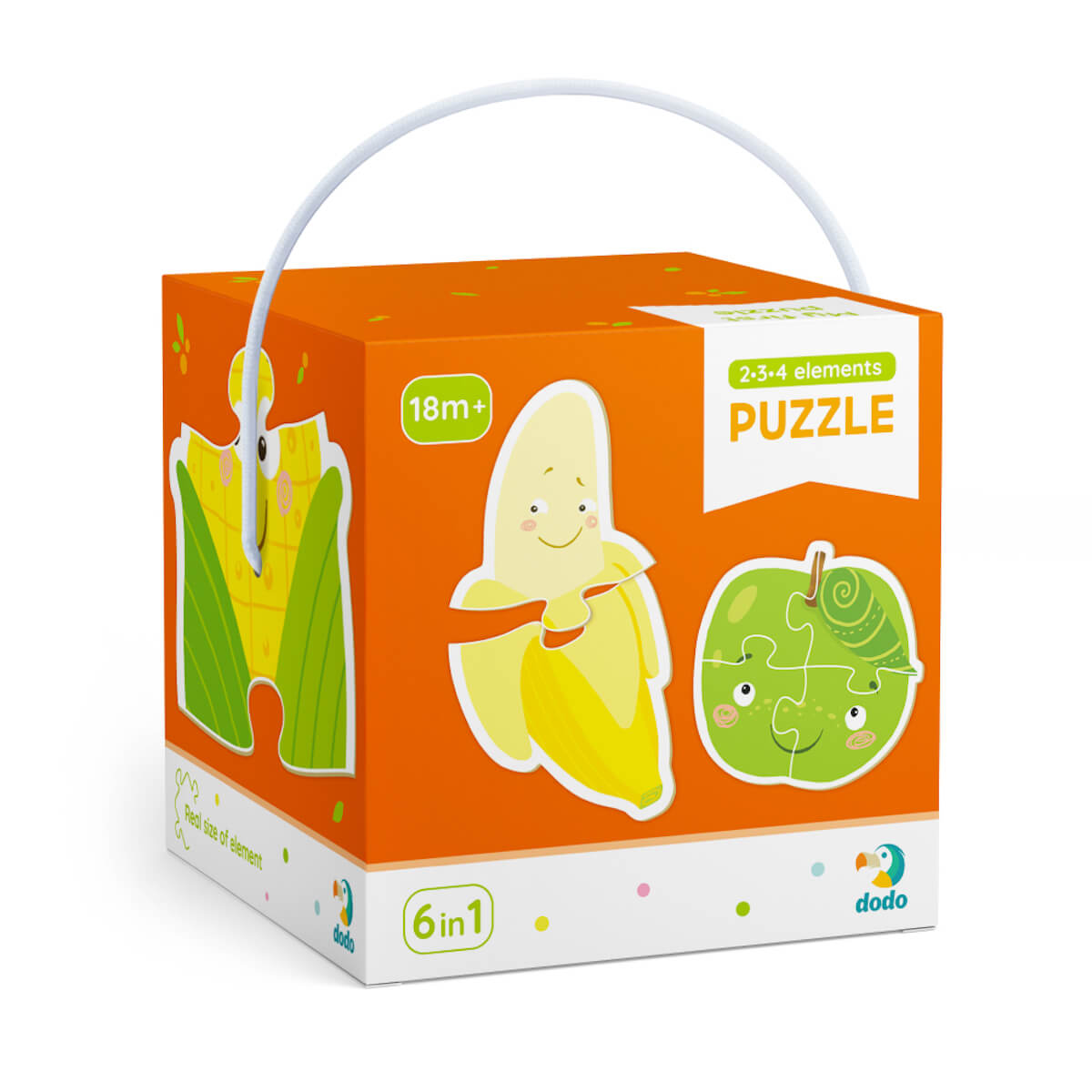 Puzzle evolutivo 2-3-4 Frutas y verduras