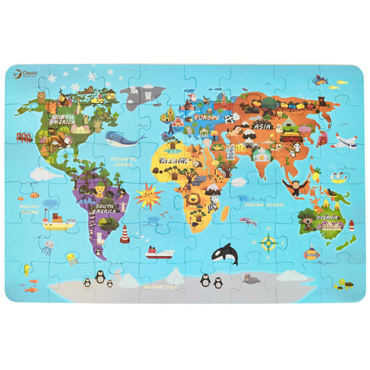 Puzzle Mapa del mundo (48 piezas) Classic World