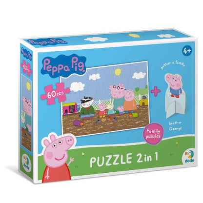puzzle Peppa Pig 60 piezas con figura de George Pig Dodo