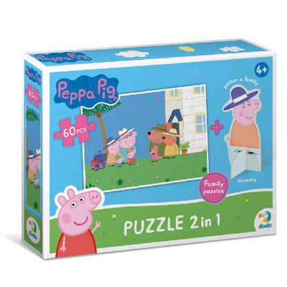 puzzle Peppa Pig 60 piezas con figura de Mama Pig Dodo