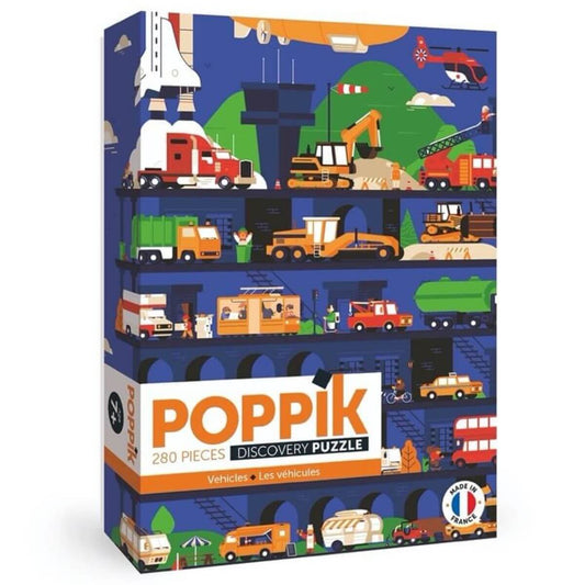 Puzzle Vehículos (280 piezas) Poppik