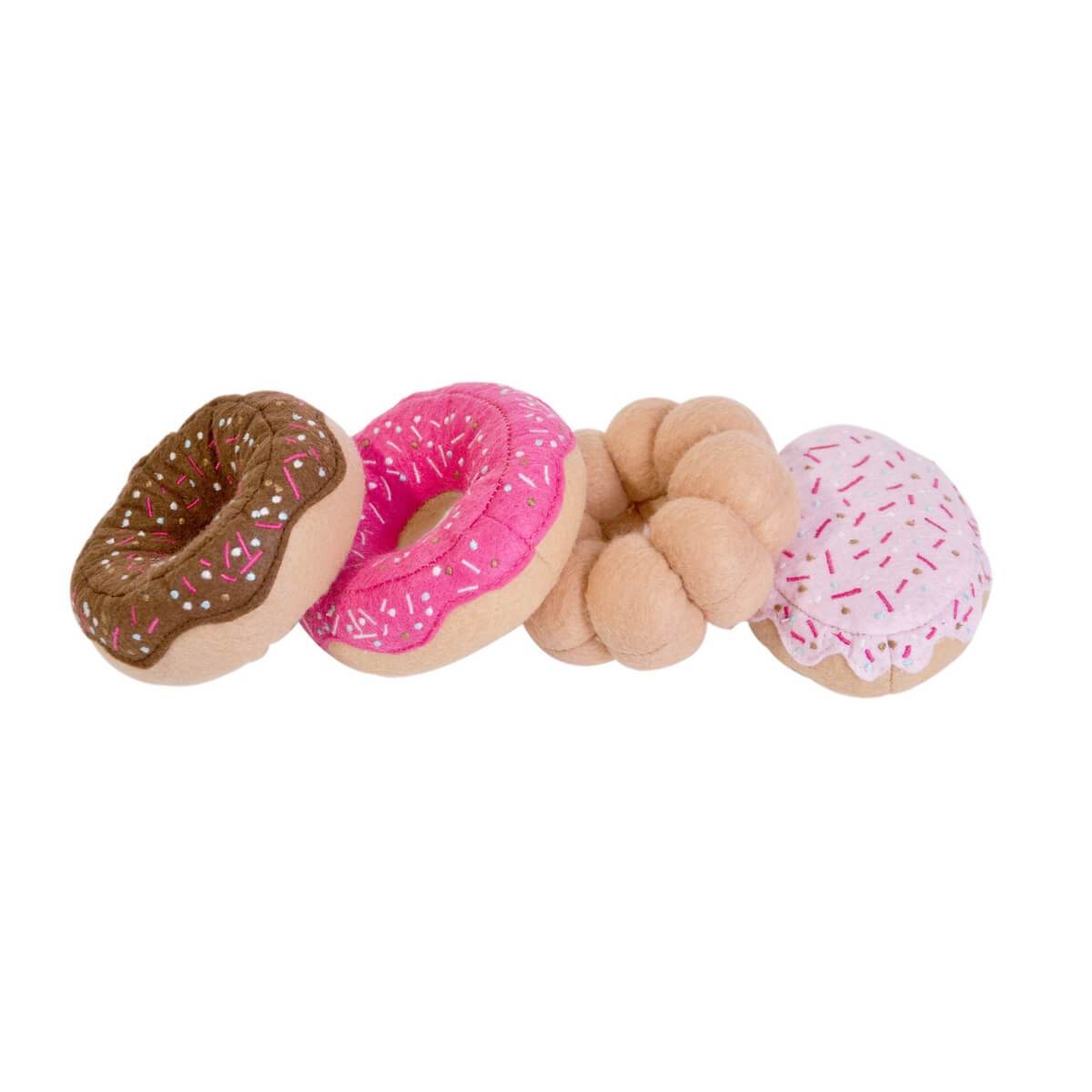 set de donuts de tela Classic World chocolate fresa croissant y glaseado