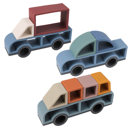 Set de Vehículos de silicona Miwis (14 piezas)